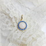 Goddess Pendant, solid 14kt Gold or Sterling Silver with Birthstones