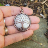 Breastmilk infused with opal fleck, copper wire