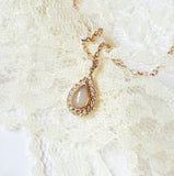 Milk Drop, Solid Gold Breastmilk Necklace