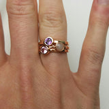 DNA Stacking Ring, Solid Sterling Silver or Solid 14kt Gold