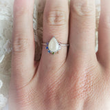 Rainbow Drop Breastmilk DNA Ring