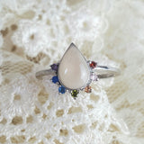 Rainbow Drop Breastmilk DNA Ring