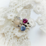 DNA Stacking Ring, Solid Sterling Silver or Solid 14kt Gold