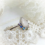 Rainbow Drop Breastmilk DNA Ring