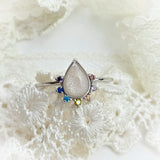 Rainbow Drop Breastmilk DNA Ring