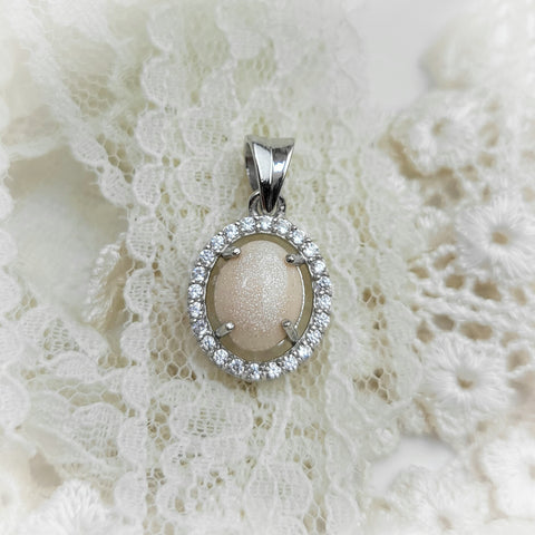 Oval Halo DNA/Breastmilk Keepsake