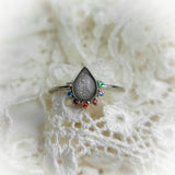 Rainbow Drop Breastmilk DNA Ring