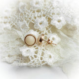 Solid 14kt Gold Breastmilk Earrings