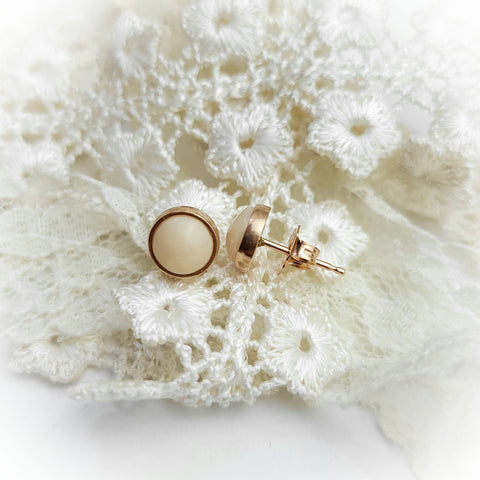 Solid 14kt Gold Breastmilk Earrings