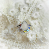 Rainbow Drop Breastmilk DNA Ring