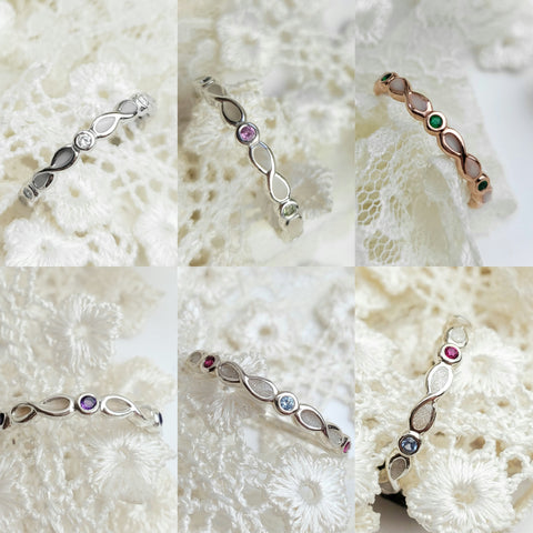 Infinity and Birthstone Stacker
